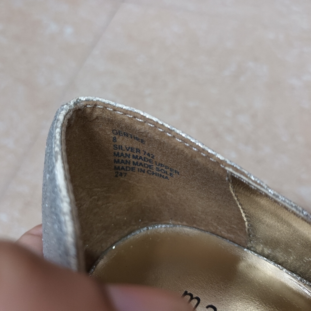 Steve madden  silver glittery heels - Picture 6 of 6